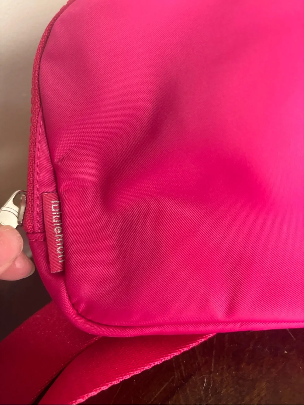 lululemon Bright Pink (lipgloss??) Belt bag 1L